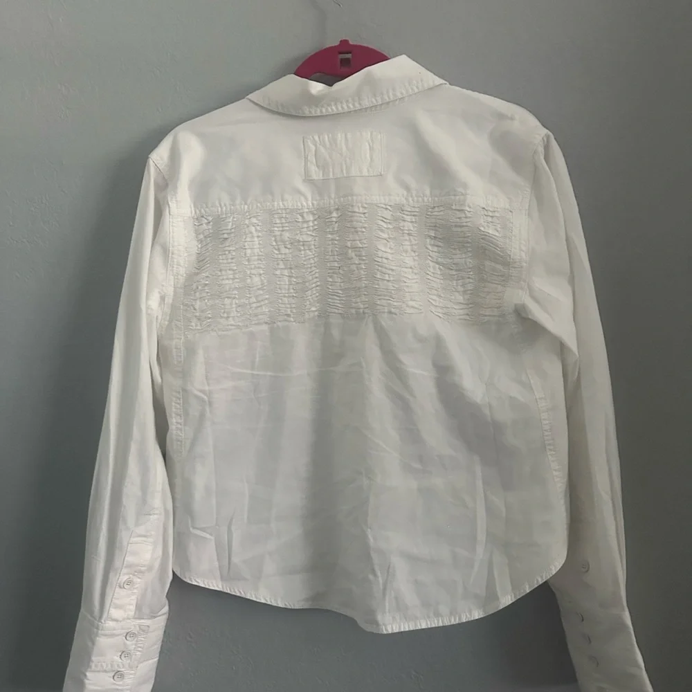 Free People Ruffled Button Down - Picture 4 of 5